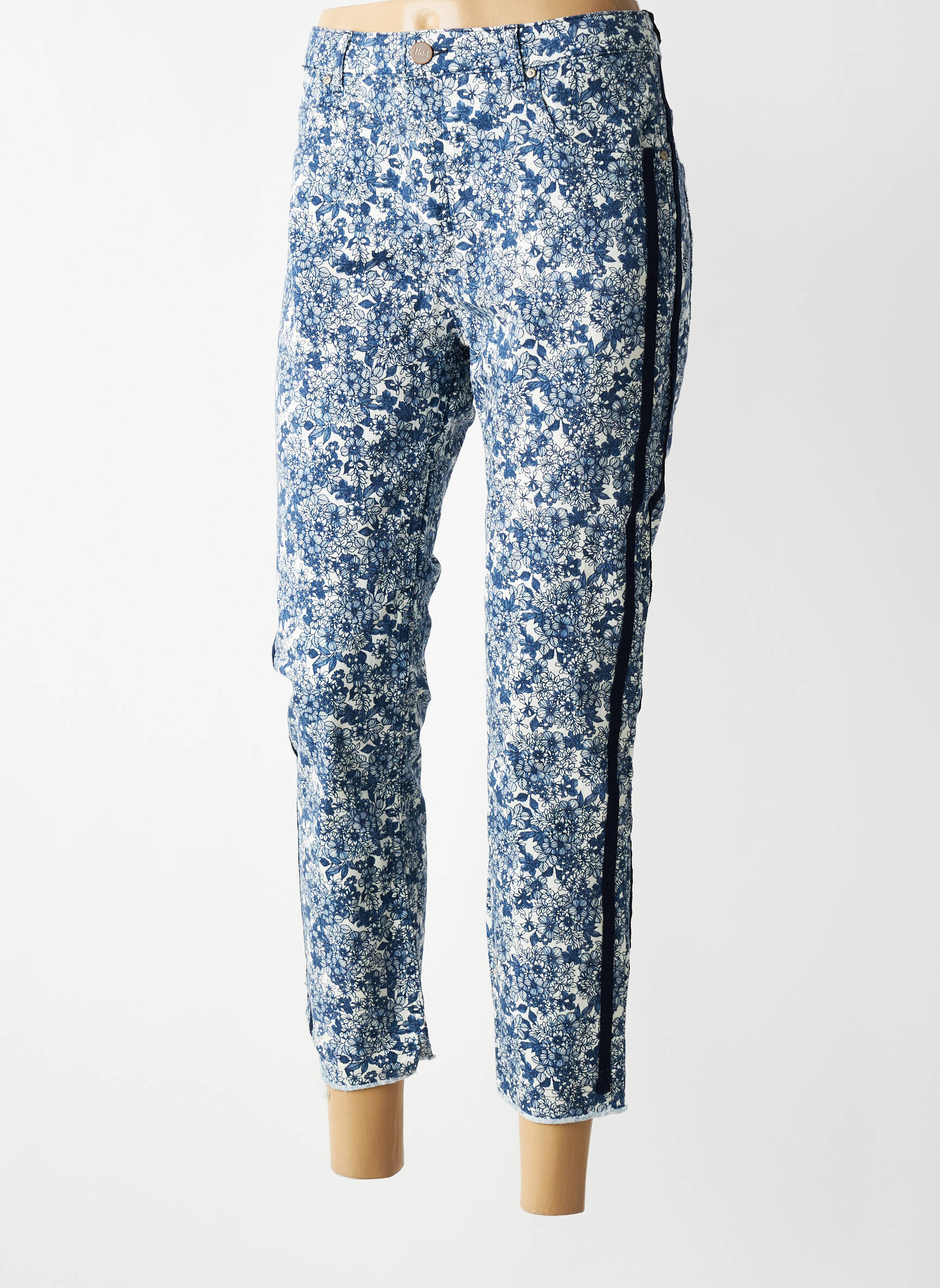 Pantalon 7/8 stretch taille normale bleu HOD femme
