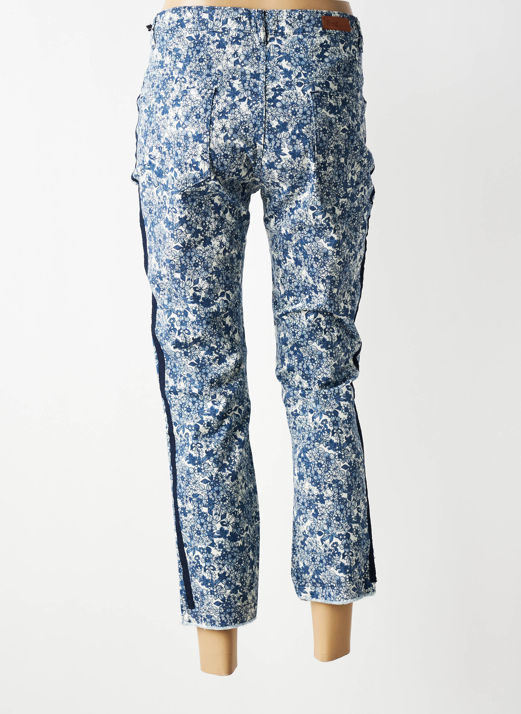 Pantalon 7/8 stretch taille normale bleu HOD femme