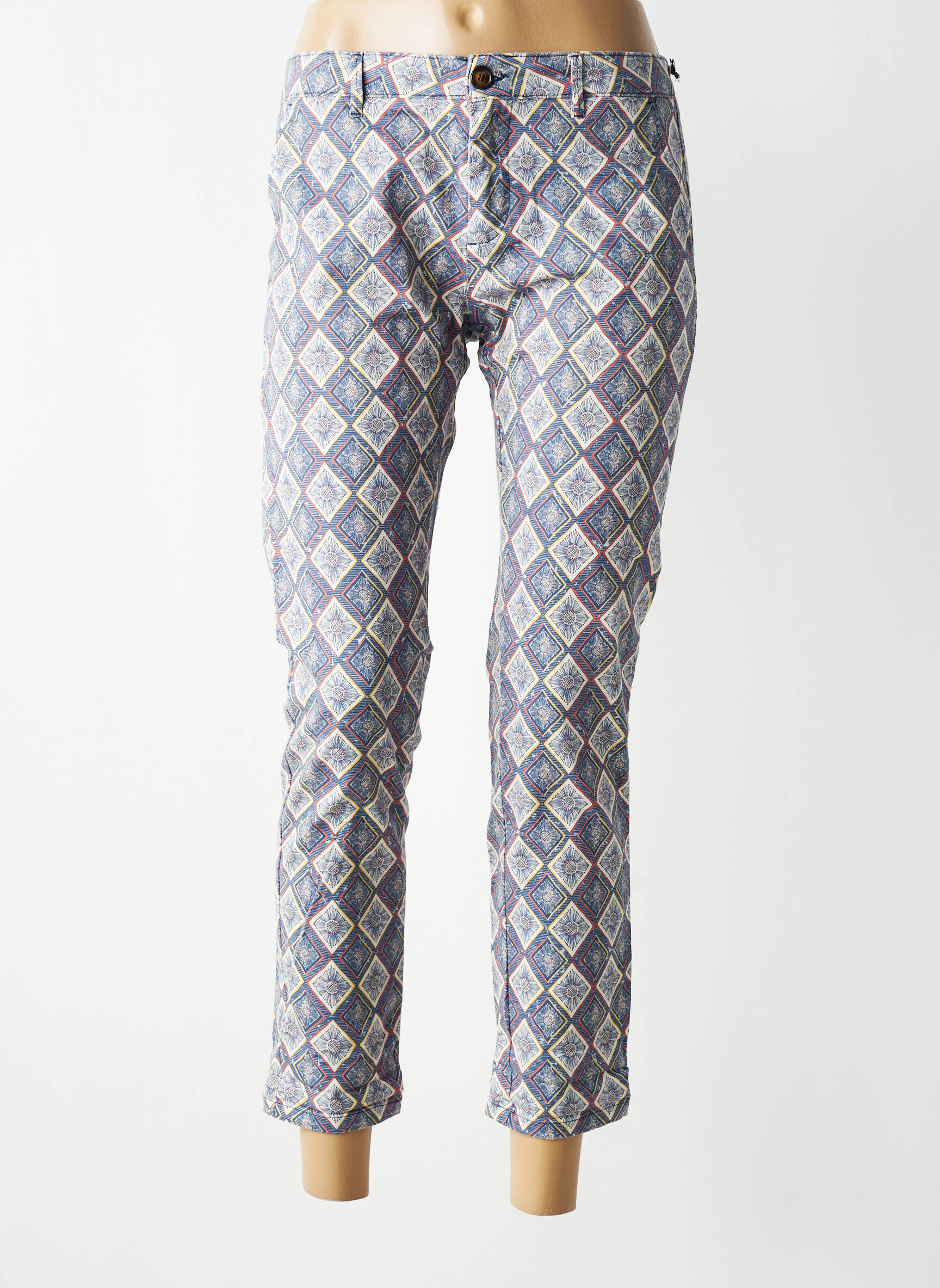 Pantalon 7/8 stretch taille normale bleu HOD femme