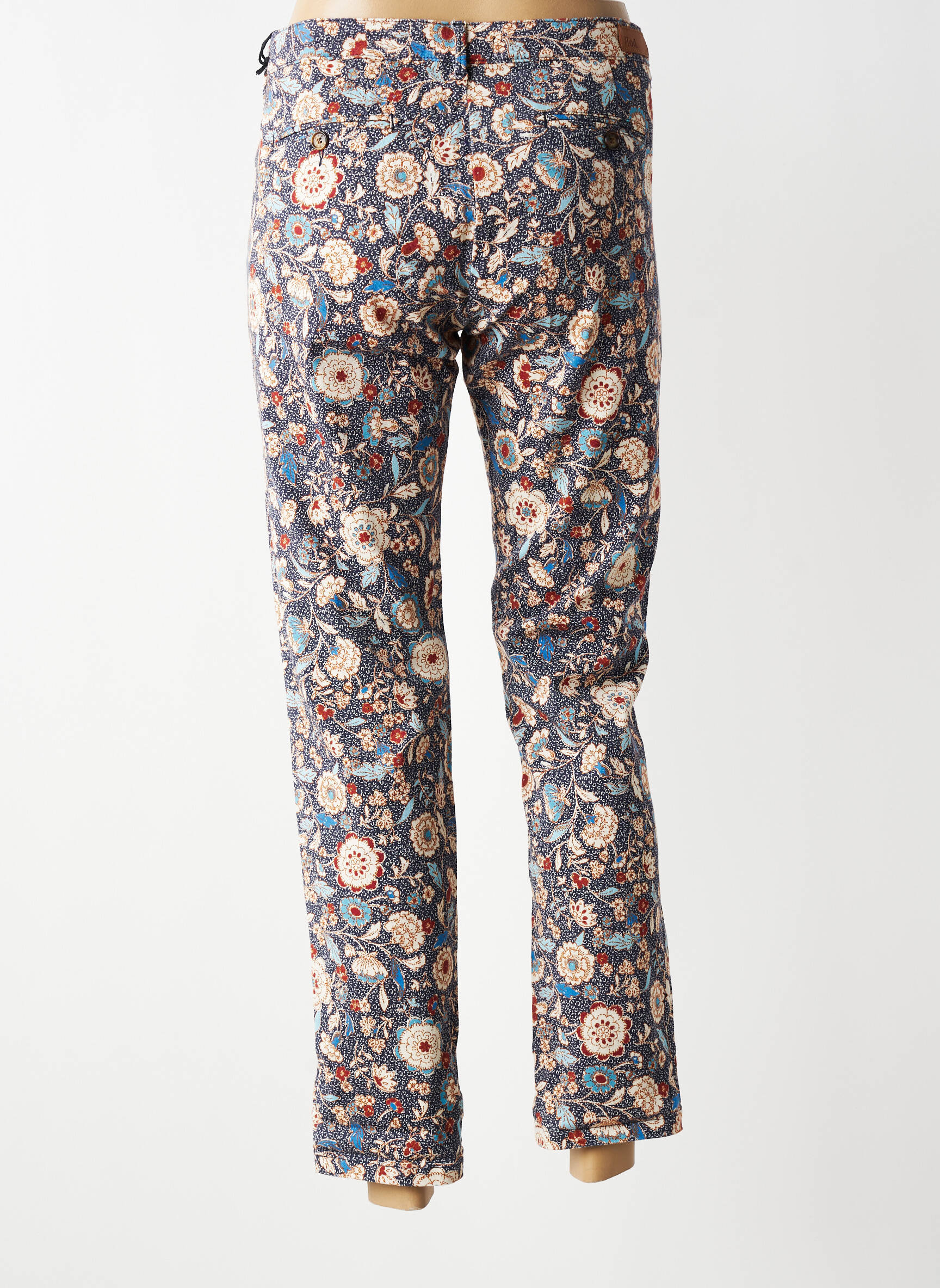 Pantalon chino stretch taille normale bleu HOD femme