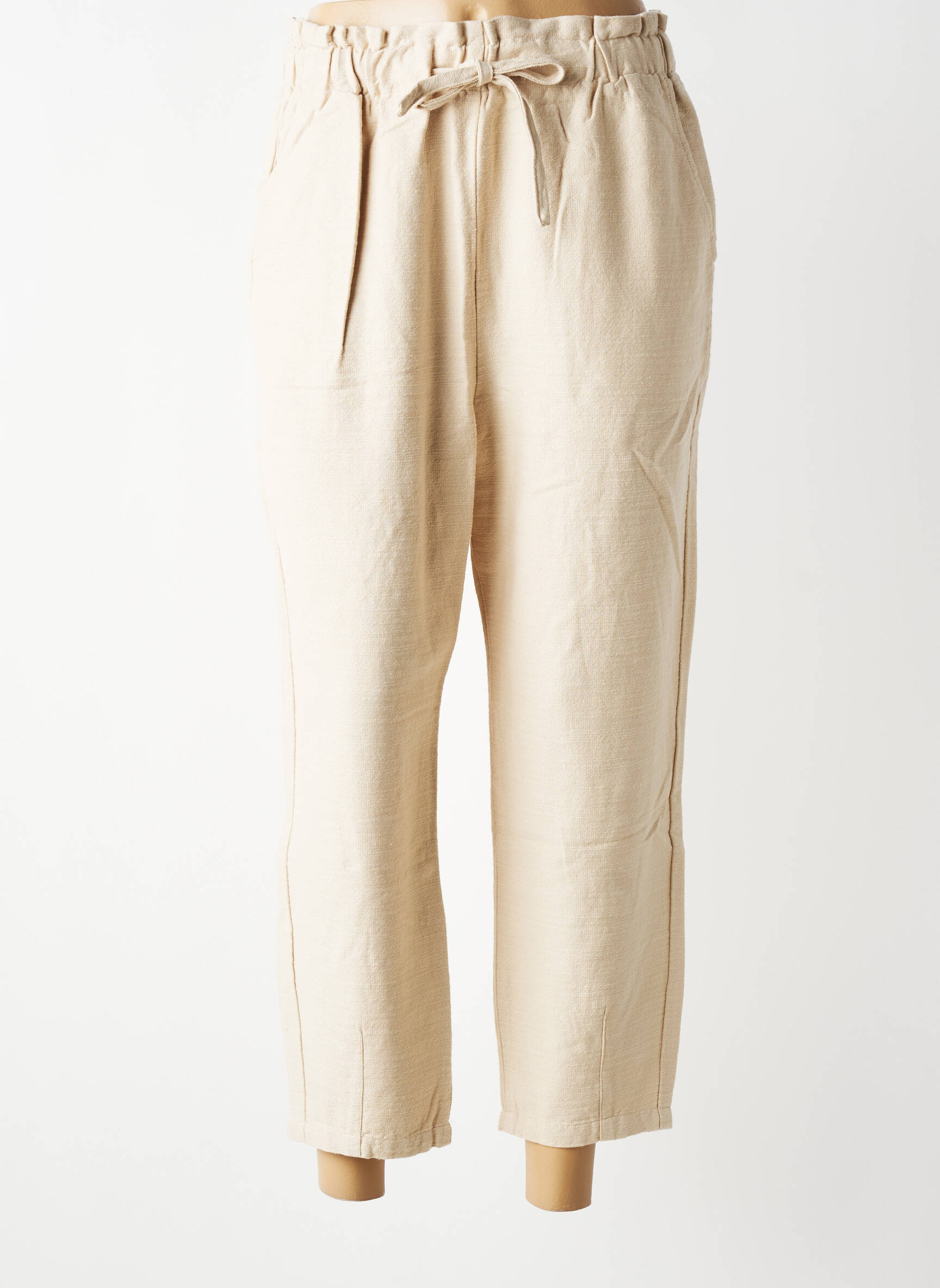 Pantalon 7/8 taille élastique taille normale beige HARRIS WILSON femme