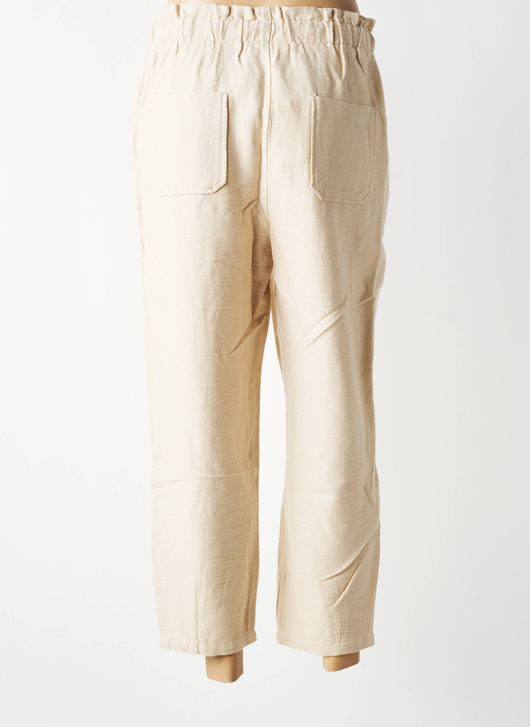 Pantalon 7/8 taille élastique taille normale beige HARRIS WILSON femme