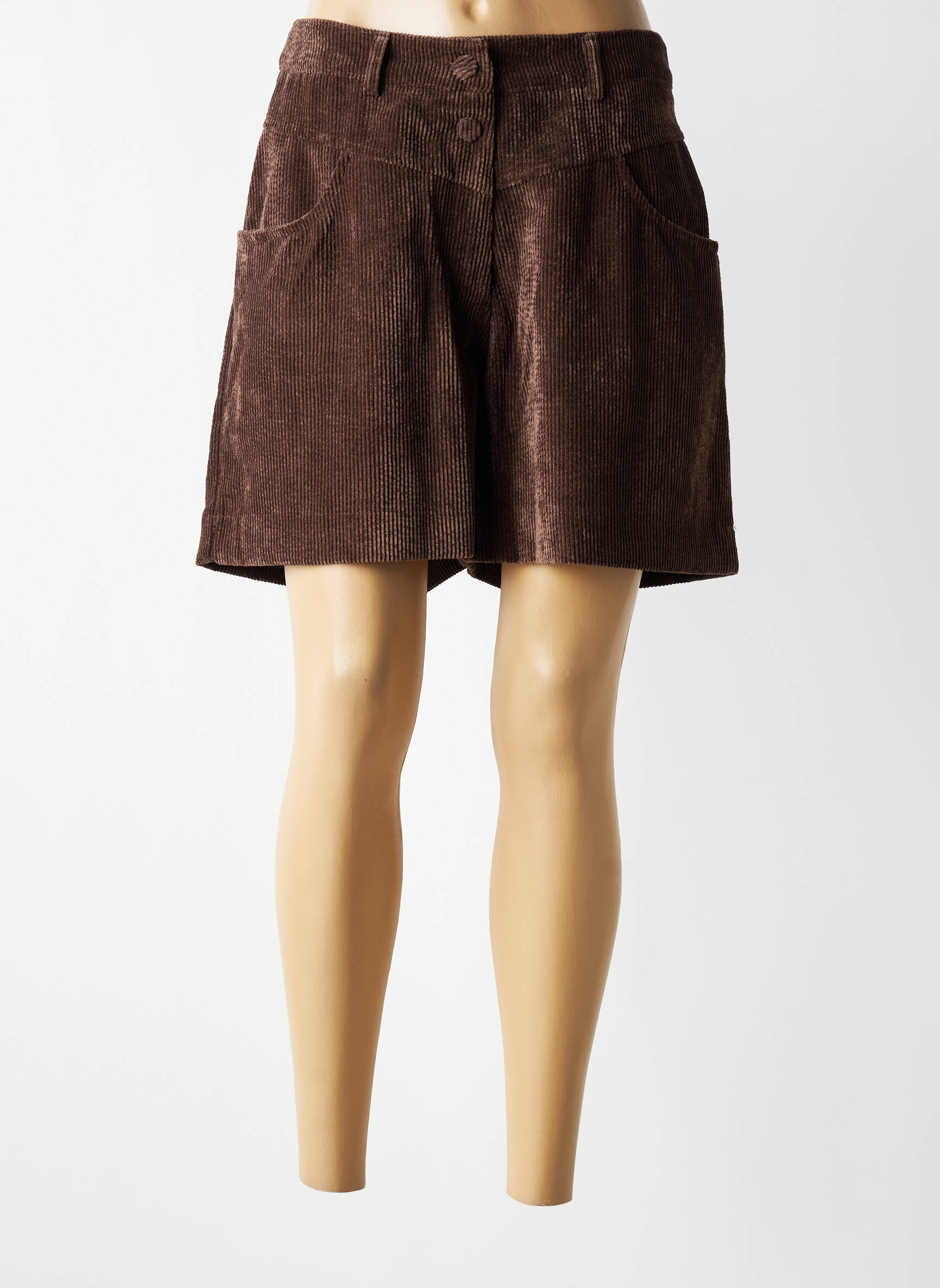Short taille normale taille normale marron PAKO LITTO femme