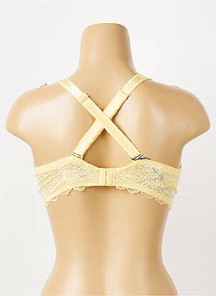 Soutien-gorge tissage dentelle haut soutien-gorge moulé jaune WACOAL femme