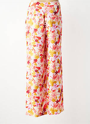 Pantalon large tissage crêpe taille normale orange DEELUXE femme