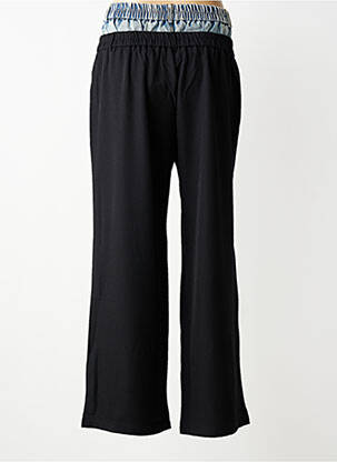 Pantalon large fermeture zippée sous rabat boutonné taille normale noir STELLA femme