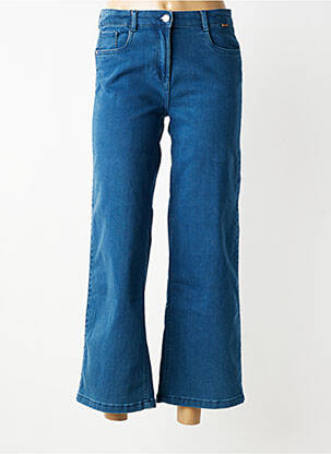 Jeans coupe large stretch taille ajustable bleu BOBOLI fille