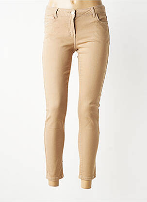 Jeans skinny taille normale taille normale beige MORGAN femme