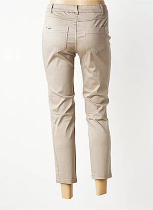 Pantalon 7/8 tissage popeline taille normale marron STREET ONE femme