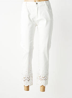 Jeans coupe slim stretch taille normale blanc ZAC & ZOE femme