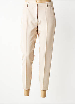 Pantalon 7/8 taille à pinces taille normale beige ICHI femme