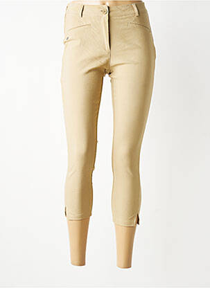 Pantacourt stretch taille normale beige BROADWAY femme