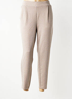 Pantalon 7/8 stretch taille normale marron ICHI femme