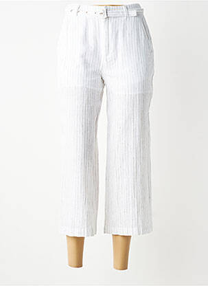 Pantacourt taille haute taille haute blanc TIFFOSI femme