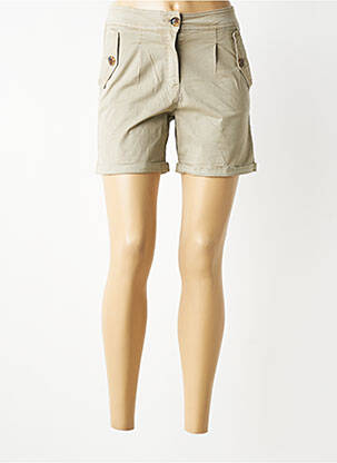 Short taille à pinces taille normale vert GARCIA femme