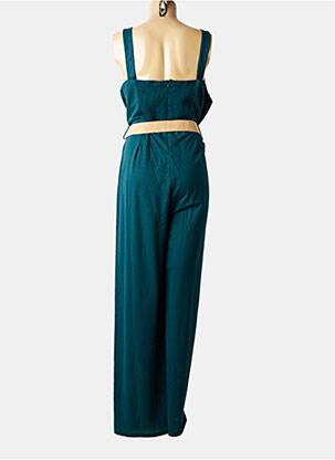 Combi-pantalon tissage crêpe fines bretelles vert TIFFOSI femme