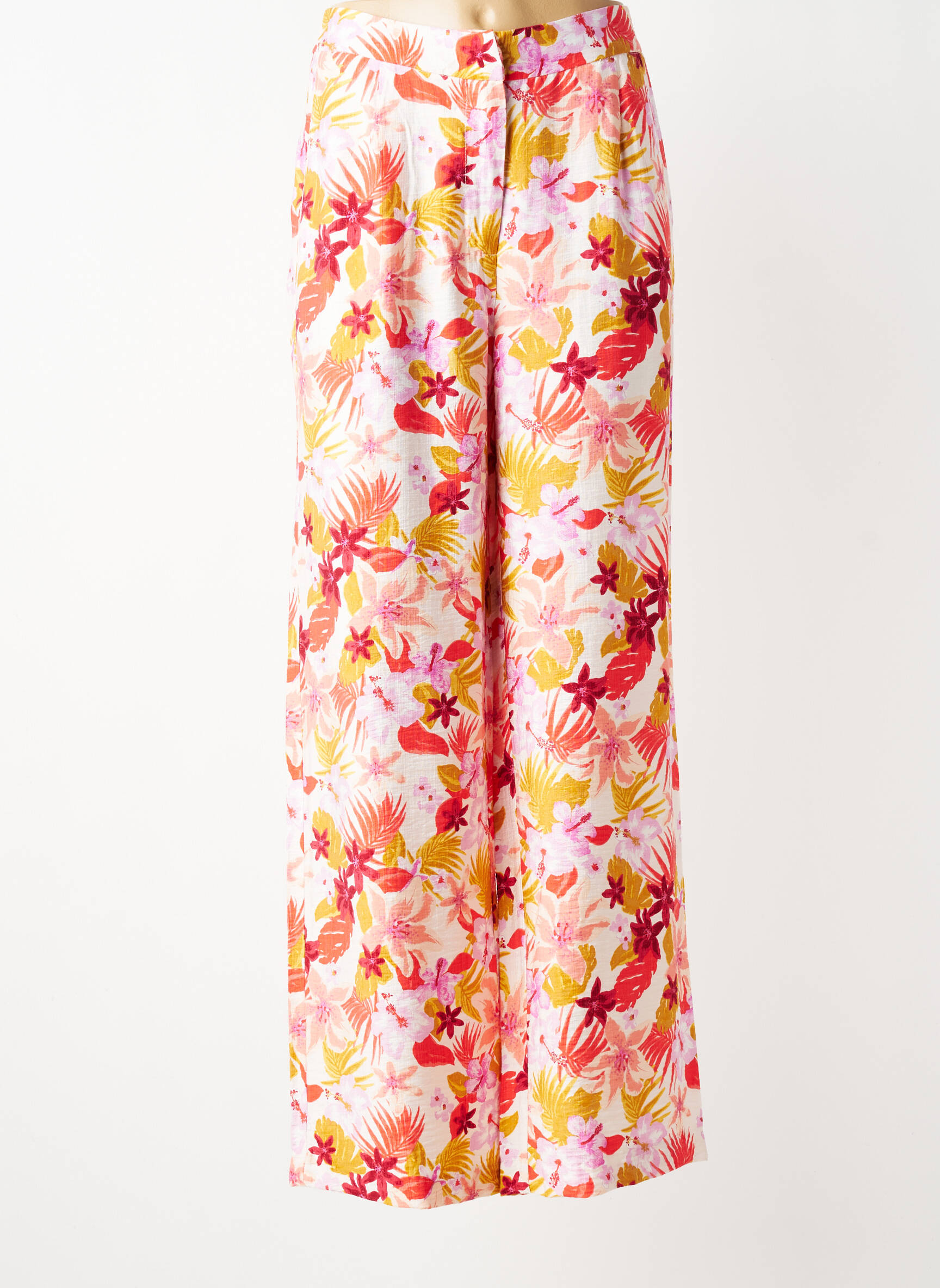 Pantalon large tissage crêpe taille normale orange DEELUXE femme