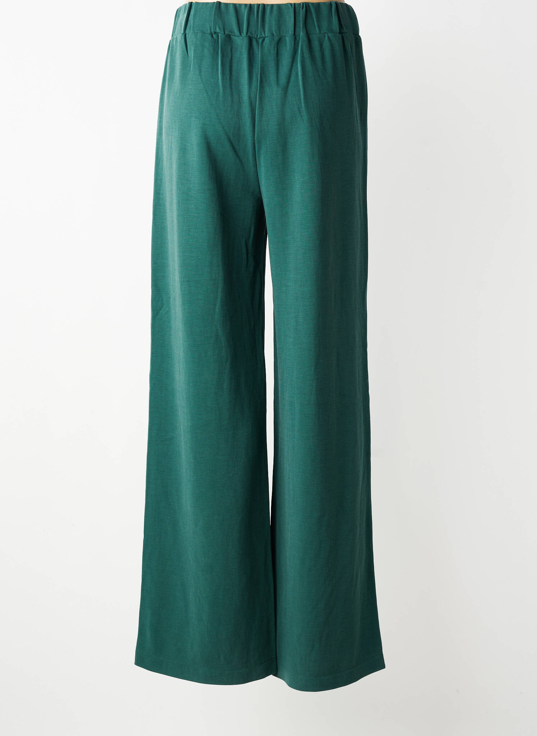 Pantalon large tissage popeline taille normale vert TIFFOSI femme