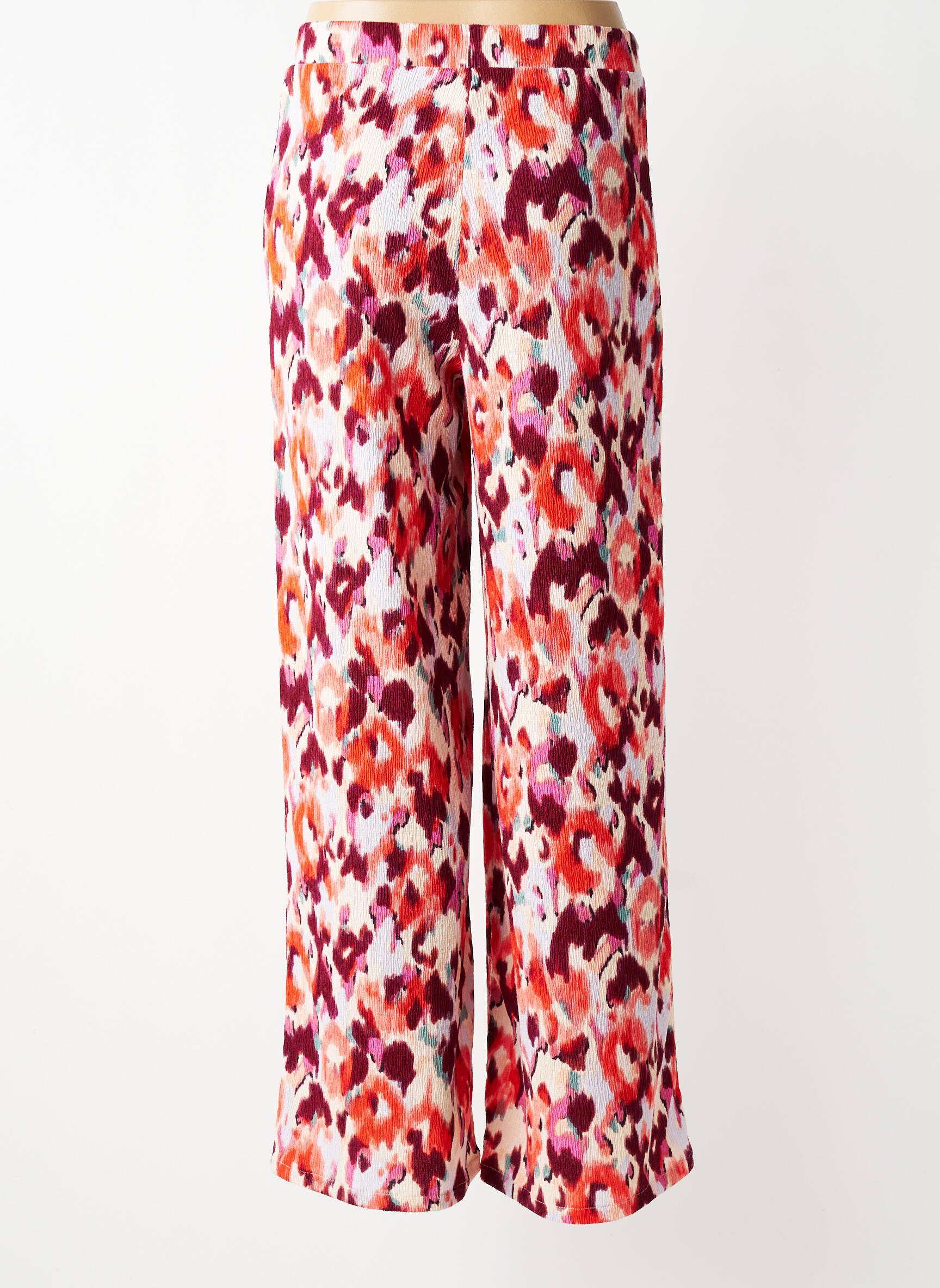 Pantalon large tissage crêpe taille normale orange GARCIA femme