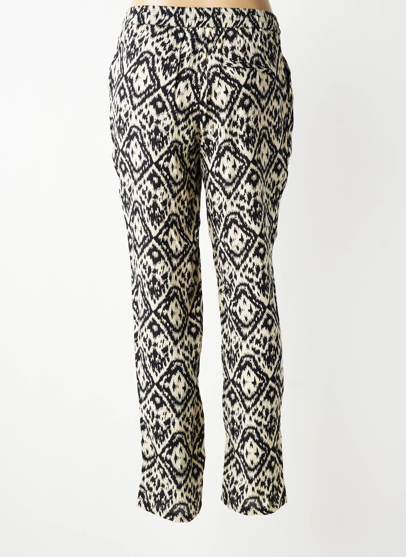 Pantalon slim taille élastique taille normale noir DEELUXE femme