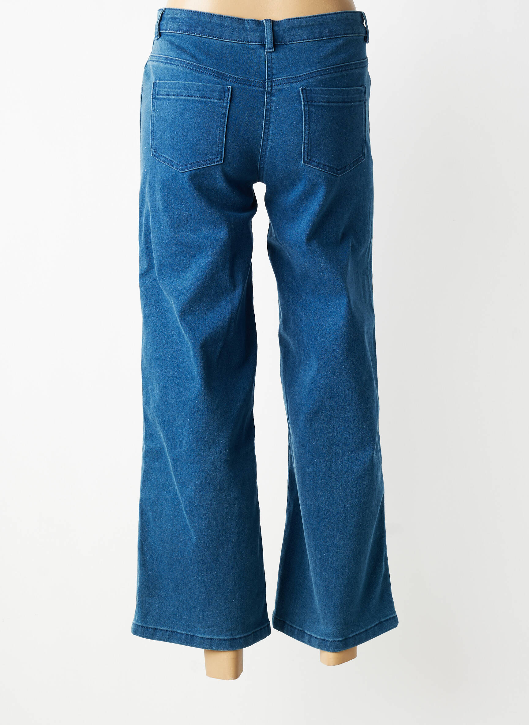 Jeans coupe large stretch taille ajustable bleu BOBOLI fille