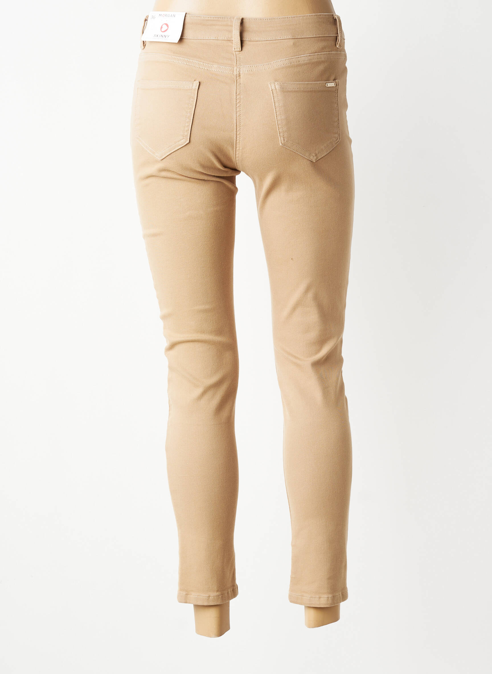 Jeans skinny taille normale taille normale beige MORGAN femme