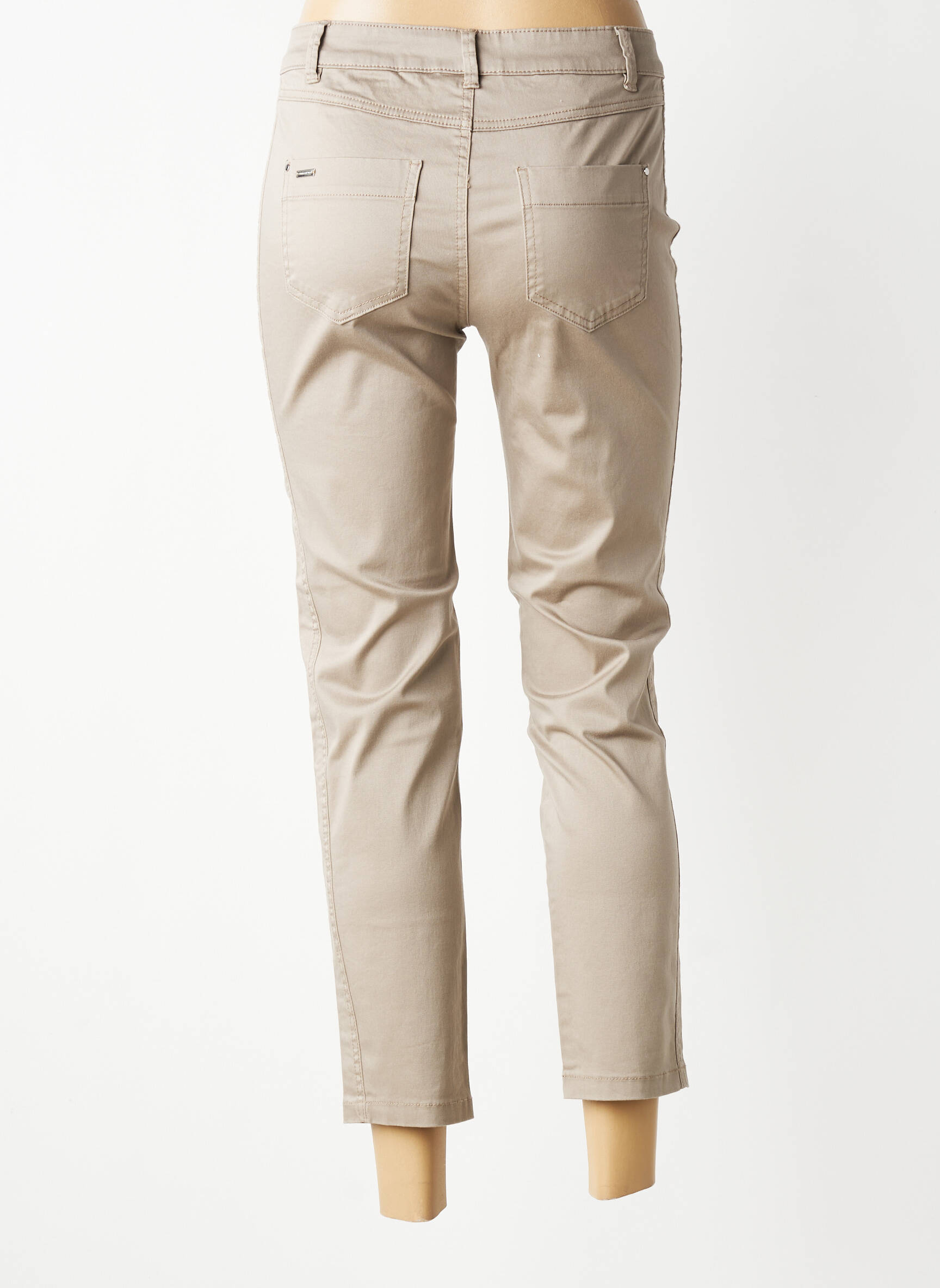 Pantalon 7/8 tissage popeline taille normale marron STREET ONE femme