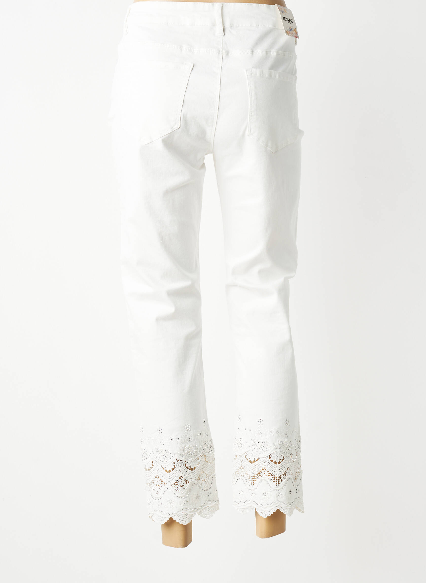 Jeans coupe slim stretch taille normale blanc ZAC & ZOE femme
