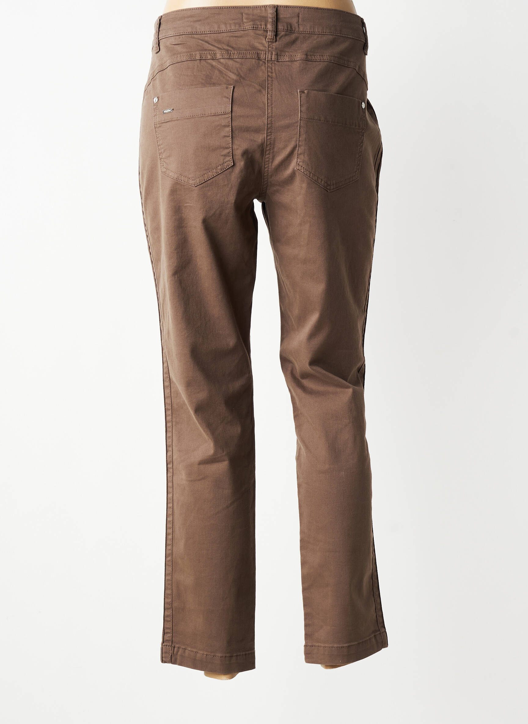 Pantalon 7/8 stretch marron STREET ONE femme