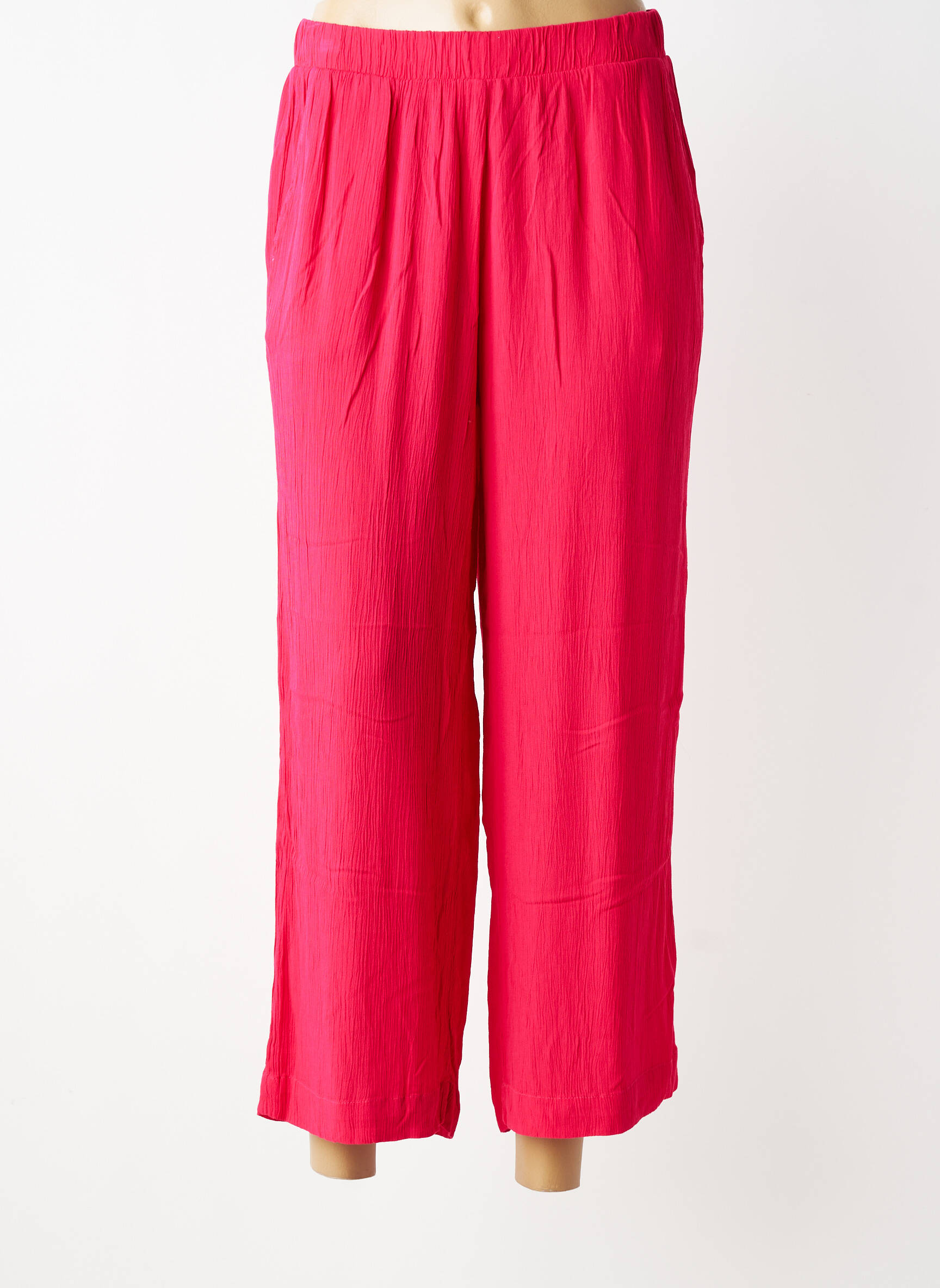 Pantalon 7/8 taille élastique taille normale rose ICHI femme
