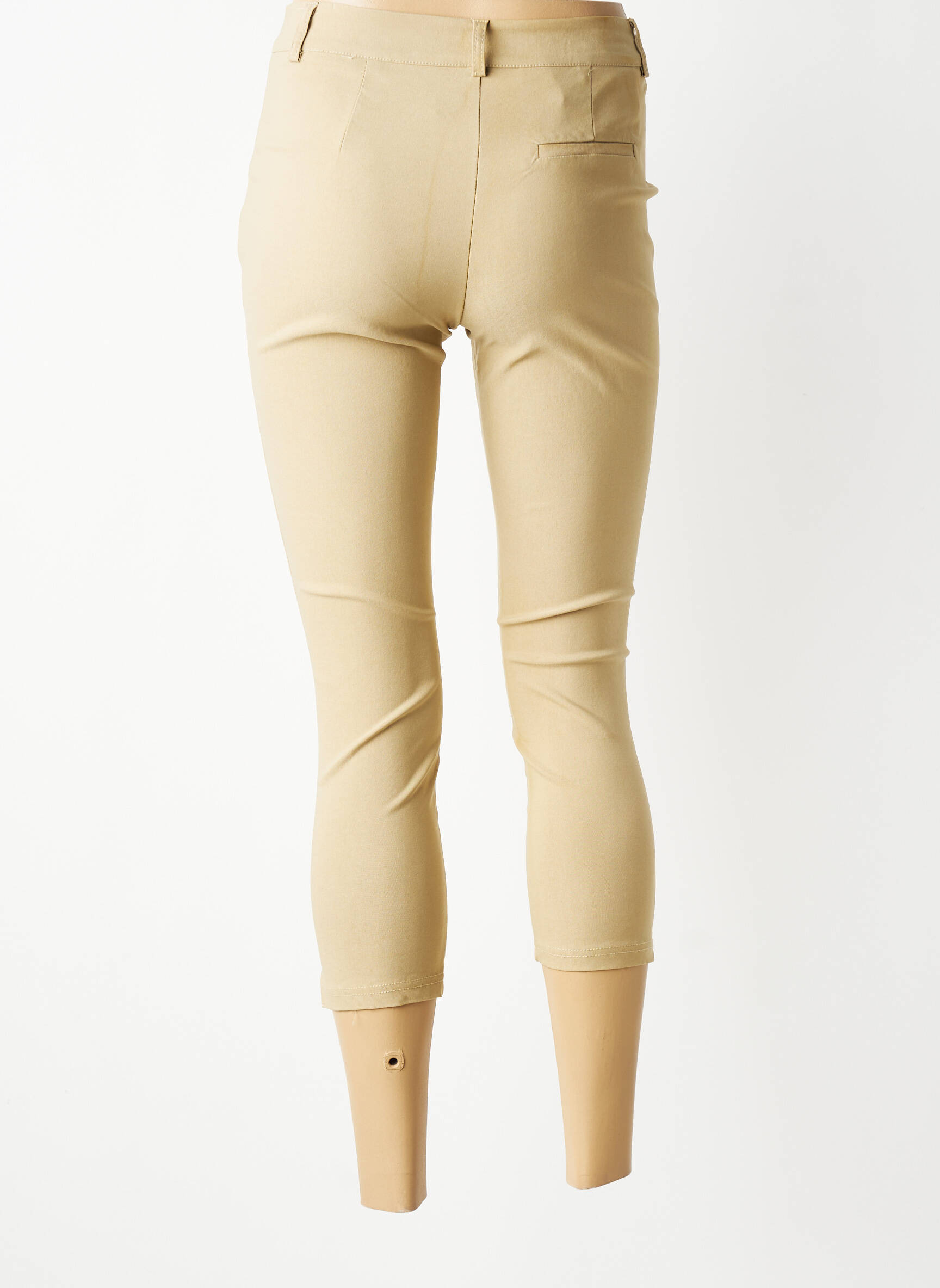 Pantacourt stretch taille normale beige BROADWAY femme