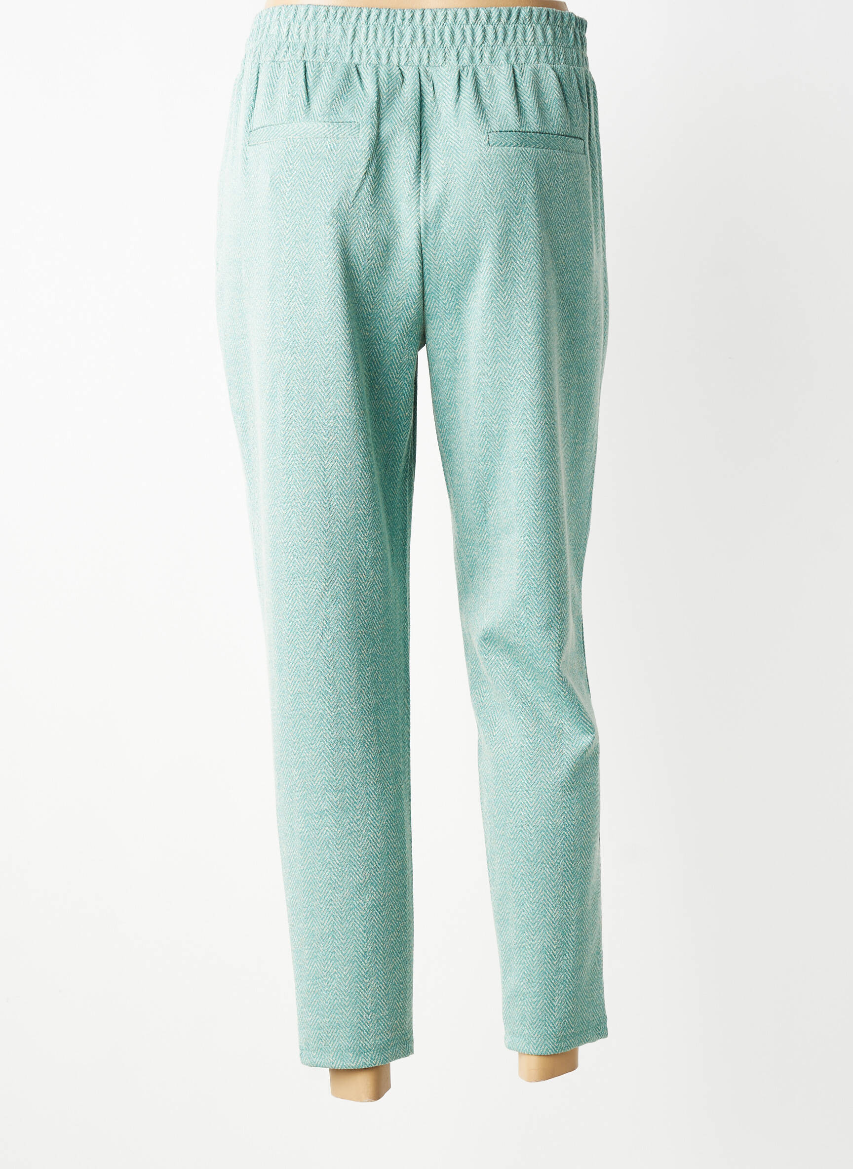 Pantalon 7/8 stretch taille normale vert ICHI femme