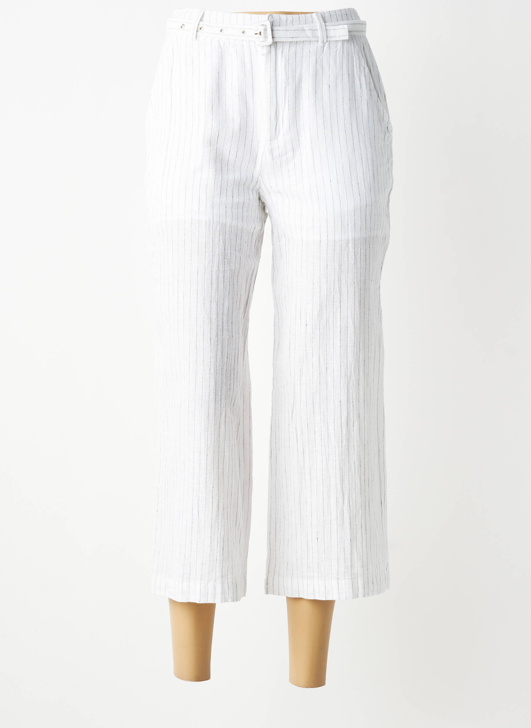 Pantacourt taille haute taille haute blanc TIFFOSI femme