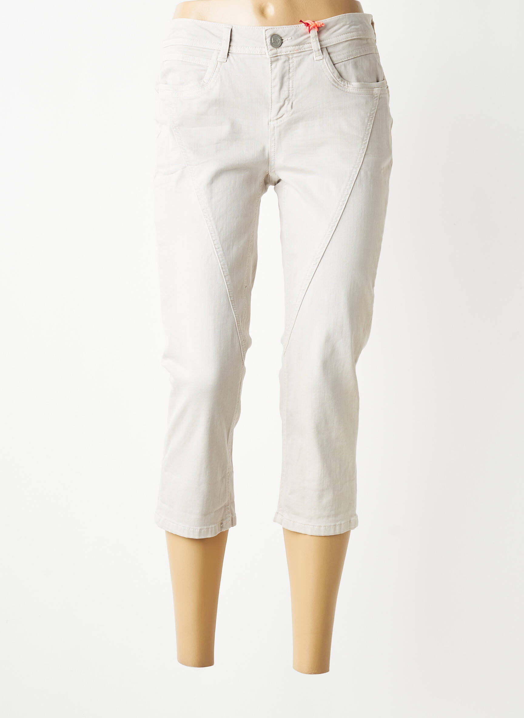Pantacourt stretch taille basse gris STREET ONE femme