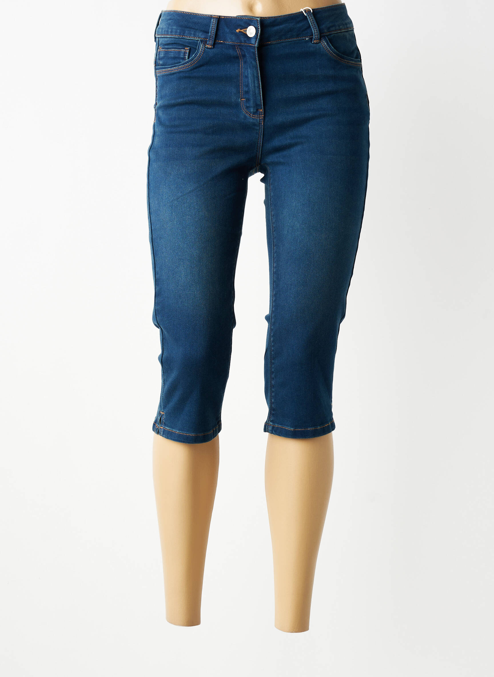 Corsaire tissage denim taille normale bleu C'EST BEAU LA VIE femme