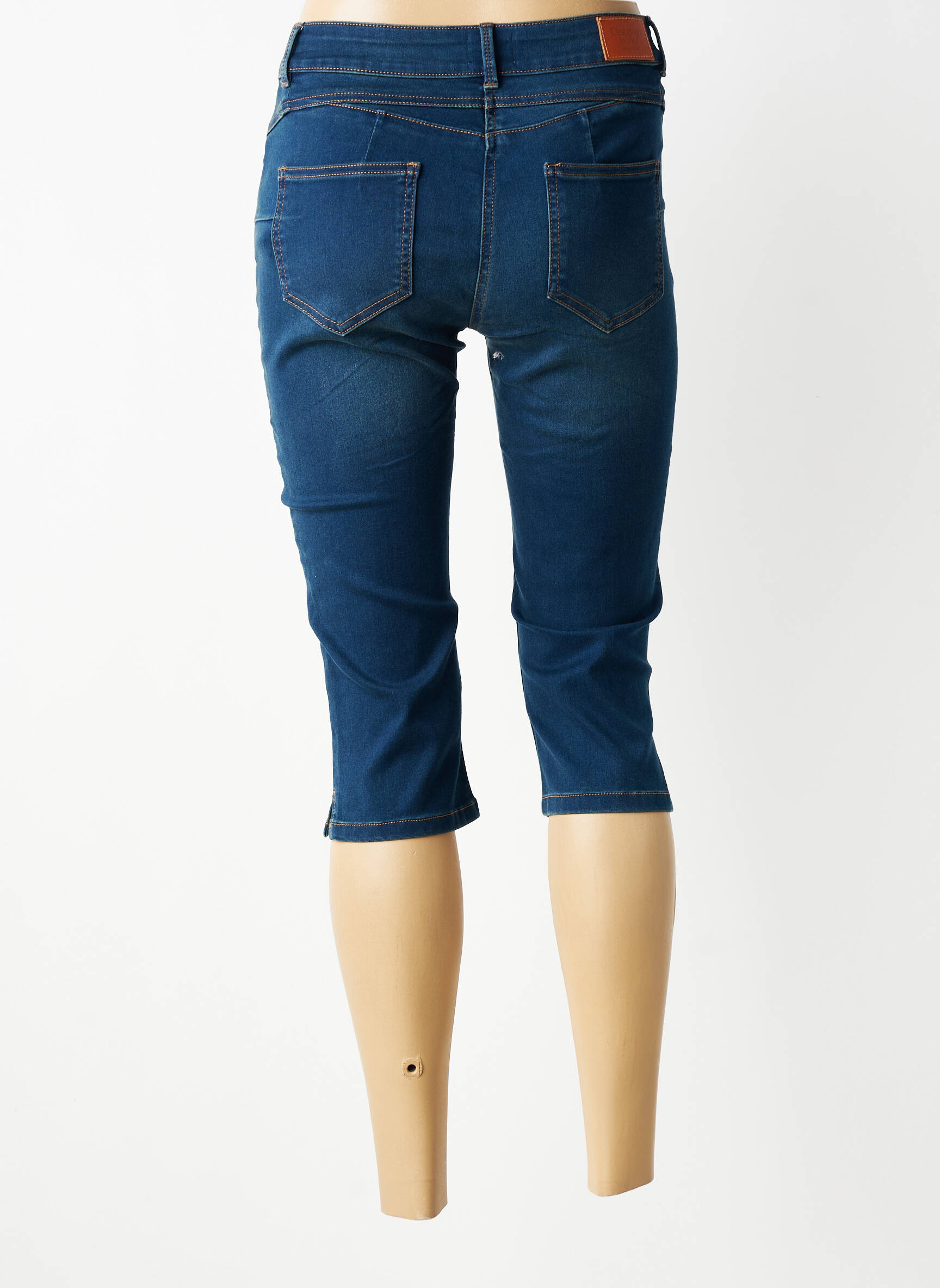Corsaire tissage denim taille normale bleu C'EST BEAU LA VIE femme