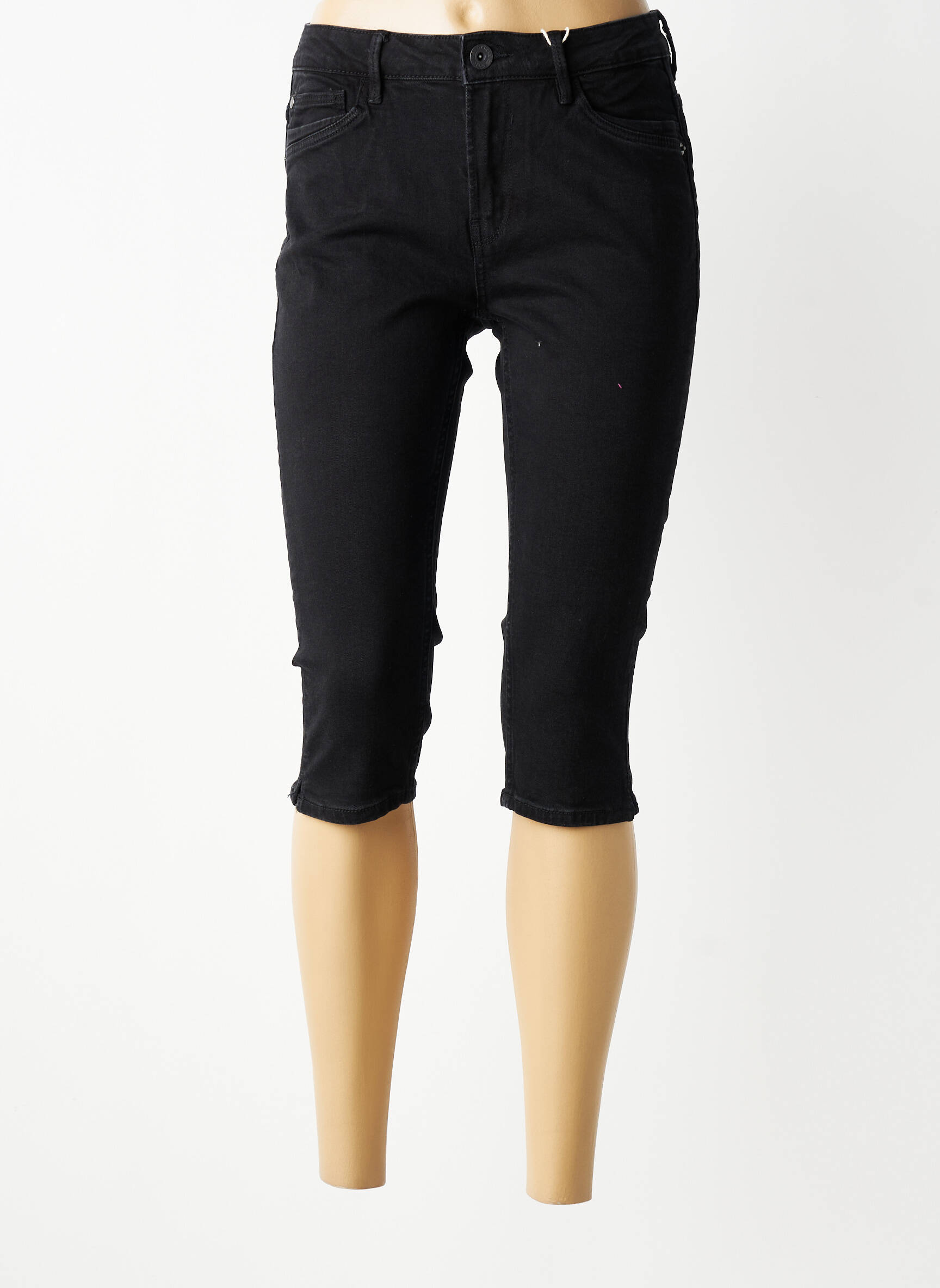 Corsaire tissage denim taille normale noir GARCIA femme