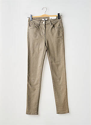 Jeans coupe slim stretch taille normale vert MORGAN femme