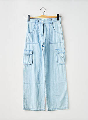 Pantalon cargo coupe droite taille ajustable bleu BOBOLI fille