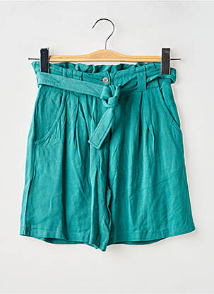 Short taille haute taille élastique vert BOBOLI fille