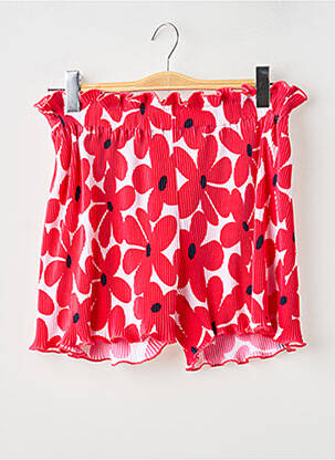 Short taille haute taille élastique rouge BOBOLI fille