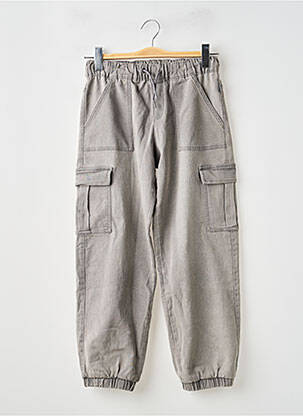 Pantalon cargo resserrée sur le bas taille élastique gris BOBOLI fille