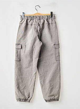 Pantalon cargo resserrée sur le bas taille élastique gris BOBOLI fille
