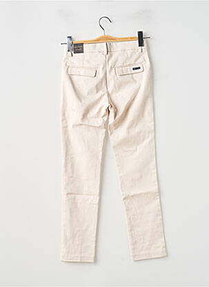 Pantalon chino tissage popeline taille ajustable beige NUKUTAVAKE garçon