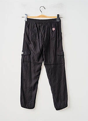 Pantalon cargo tissage popeline taille élastique noir BOBOLI garçon
