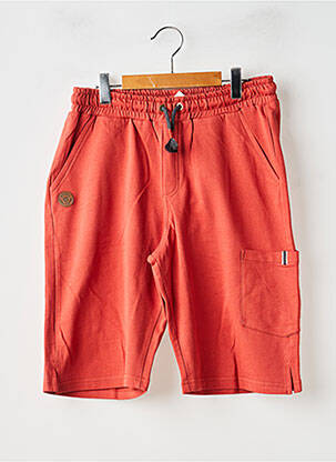 Bermuda fermeture liens à nouer taille élastique orange BOBOLI garçon