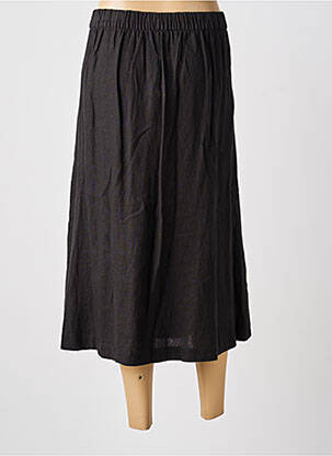 Jupe mi-longue coupe évasée noir ICHI femme