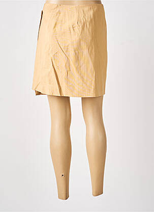 Jupe courte taille à pinces beige ICHI femme