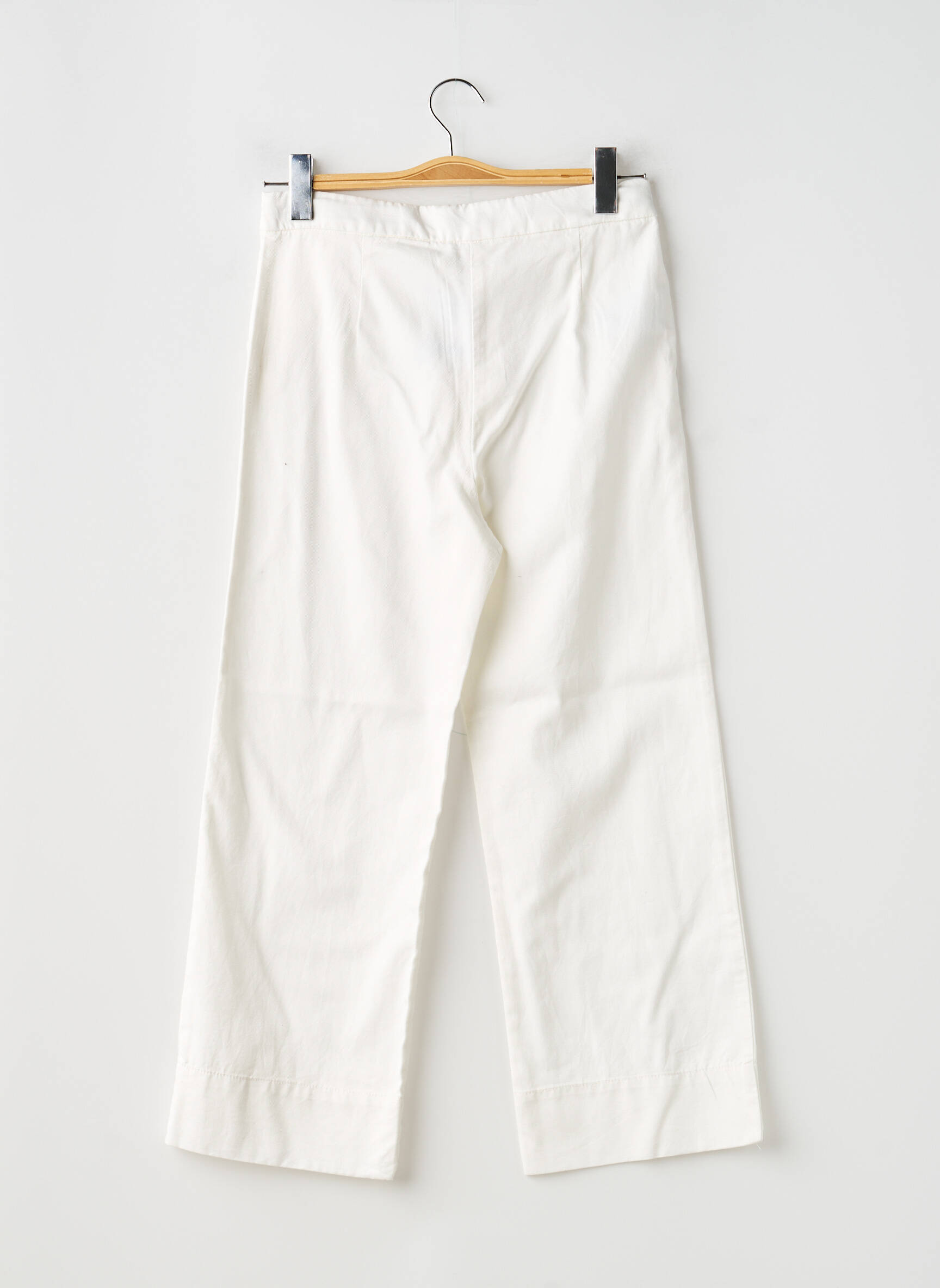 Pantalon large stretch taille ajustable blanc MAYORAL fille