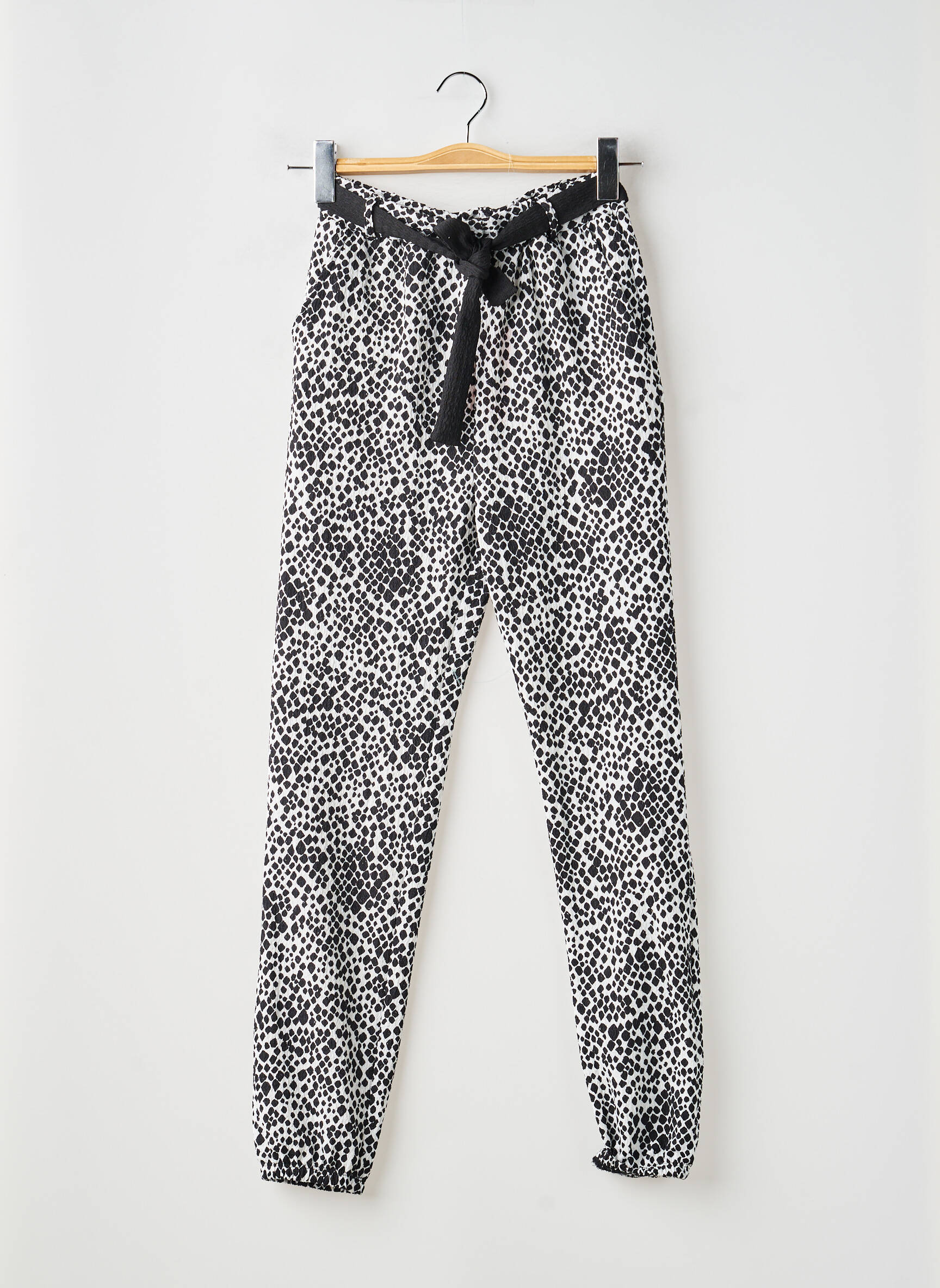 Pantalon slim taille élastique taille élastique noir BOBOLI fille